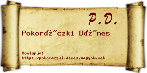 Pokoráczki Dénes névjegykártya